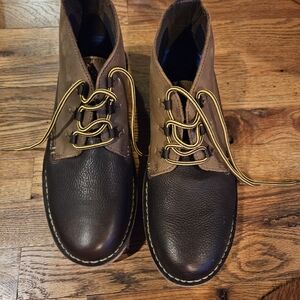 Clarks Brand New Brown and Black Men's Leather Boots Size 10